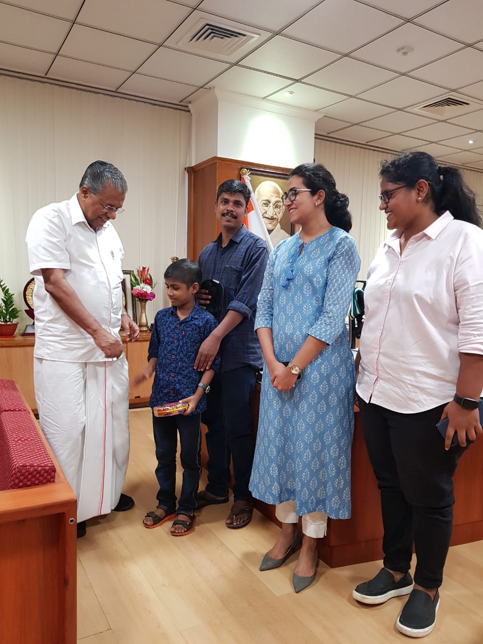 Project One More Wish – Fulfilled the wish of Albin from Pathanapuram, a bone marrow cancer patient, to meet Kerala Chief Minister Shri Pinarayi Vijayan