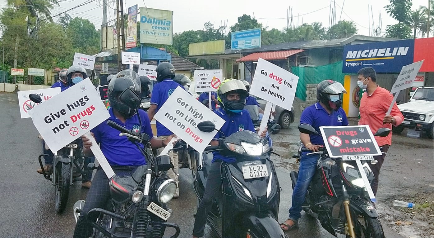 Awareness bike rally for the U-Turn Anti-Drug Campaign